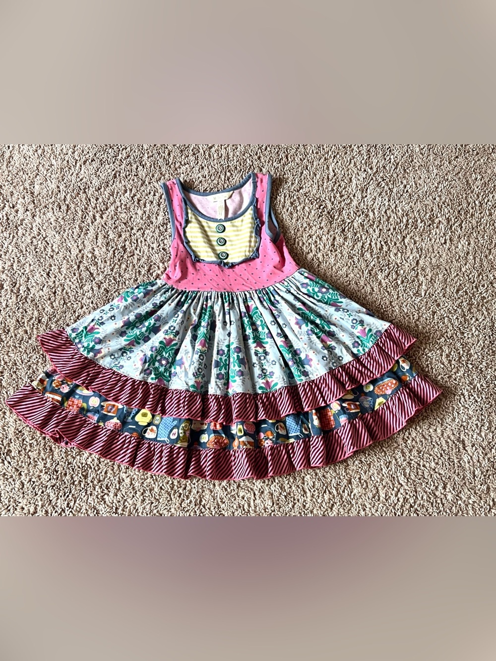 Matilda Jane Floral Tiered Ruffle Dresses & Shirt Bundle